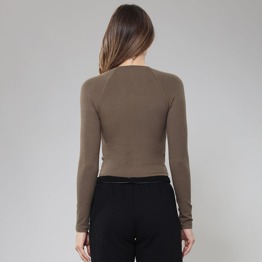 Bodygo Long Sleeve Zip Up - Charcoal