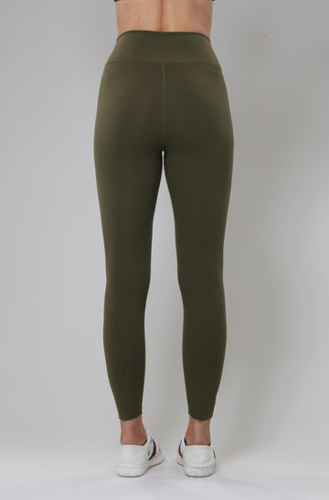 High Waist Yoga Leggings - Olive