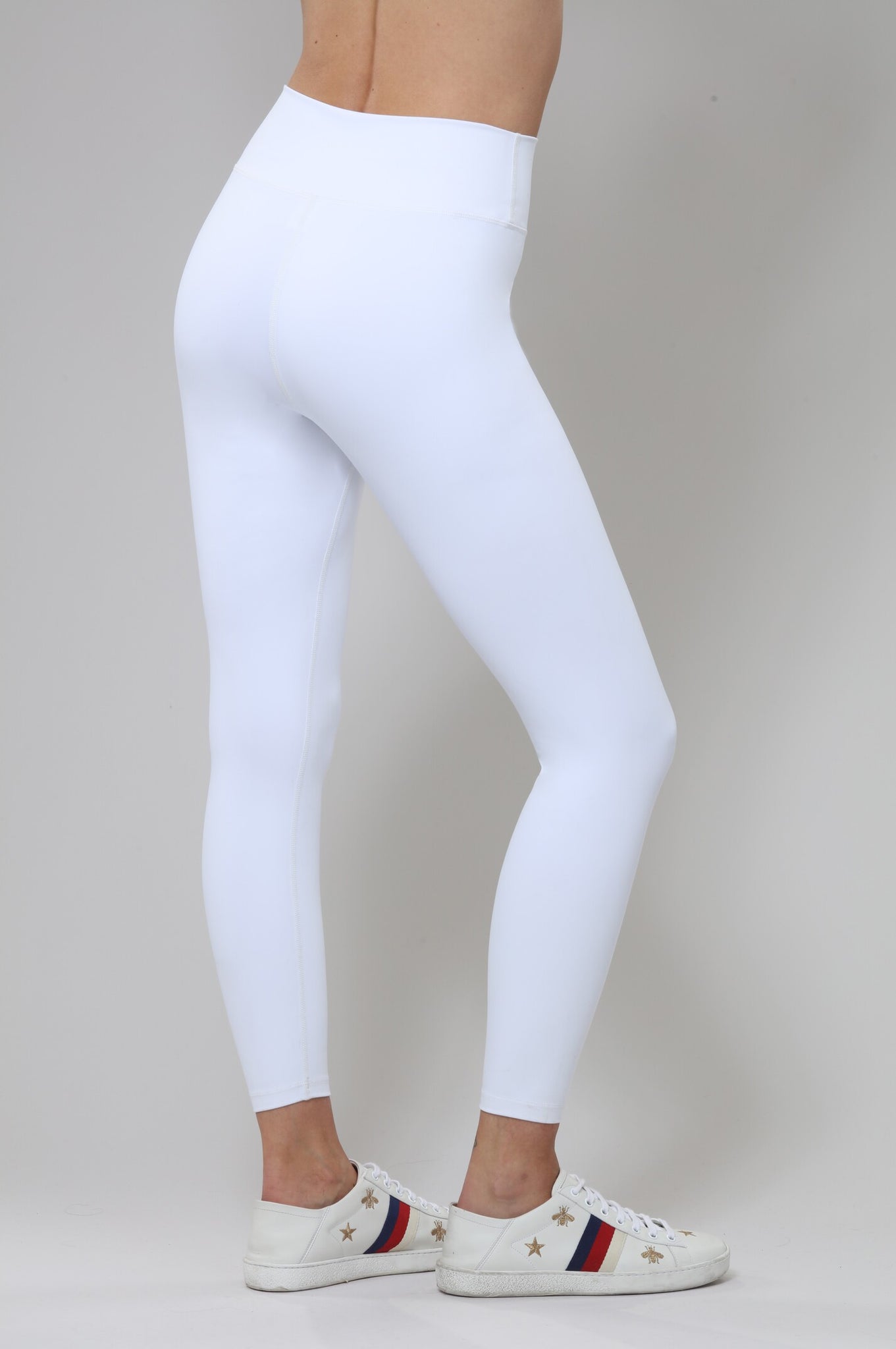 High Waist Yoga Leggings - White