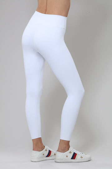 High Waist Yoga Leggings - White