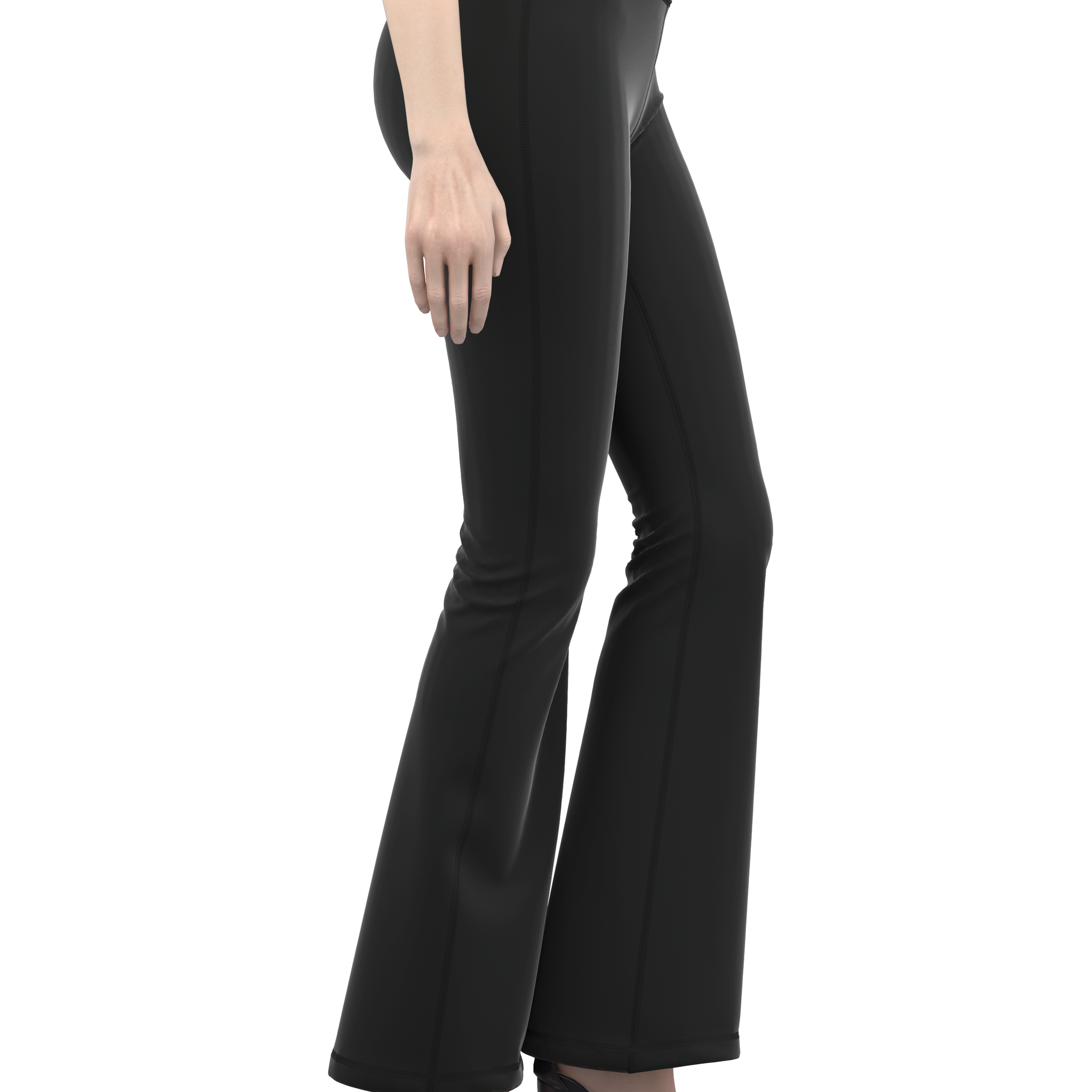 Cross waist Bootcut Yoga pant - Black