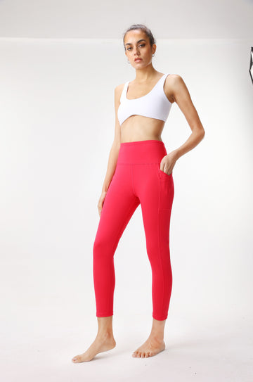 Women's High-Waisted Yoga Pants With Side Pockets - Burberry